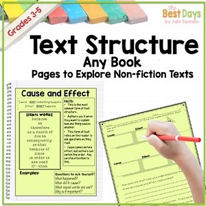 Text Structure Worksheets Graphic Organizers for Any Nonfiction Book