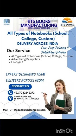 BTS BOOKS MANUFACTURING, Premium Quality Our Products Include:✔ All Types of Notebooks