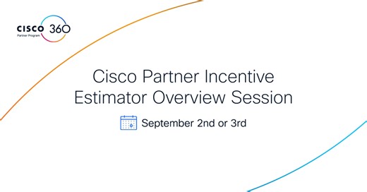 💡 Attention #CiscoPartners and #CiscoDistributors ! Join us on September 2nd or 3rd for a Cisco Partner Incentive Estimator Overview Session! Tune in for a first look at the Cisco Partner Incentive Estimator. In this session, you’ll discover: 🔹 How adjustable fields make scenario modeling and business strategy planning simple and effective. 🔹How to expand your business, drive software adoption, and unlock valuable rewards through the #Cisco360PartnerProgram Don’t miss your chance to get ahead