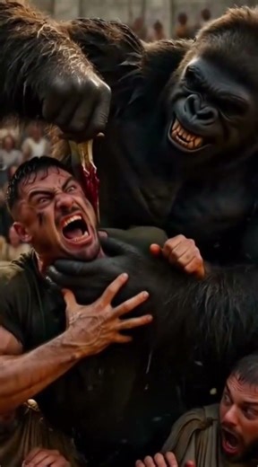 Gladiators vs Gorilla Fight | Random Scene | #InThePastAndThePresent #Shorts