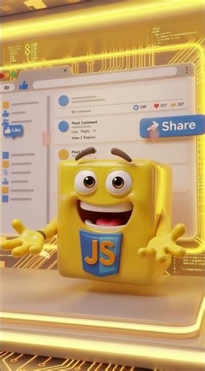 ظهور خاص ل جافا سكريبت #ai #cartoon#shorts #viral #programing #trend #javascript