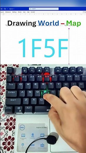 Draw World Map in MS Word Using a Simple Shortcut! 🌍 #shorts