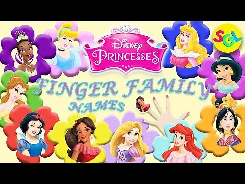 Disney Princesses Finger Family Song: Character Names, Daddy Finger | Nursery Rhymes for Kids