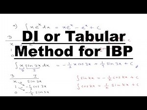 DI | Tabular Method of Integration by Parts | Shortcut Method