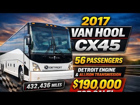 2017 Van Hool CX45 Motorcoach for Sale | 56 Passenger Luxury Coach | Detroit Engine 