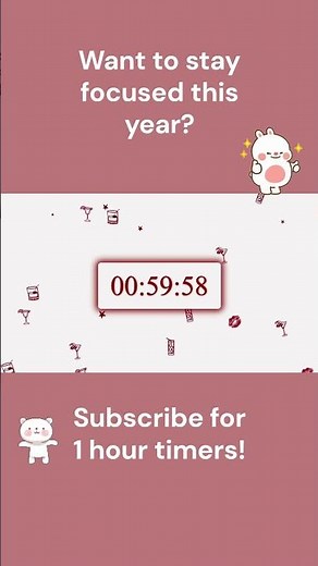 Aesthetic 1 hour timers to help you focus 🤍Subscribe for more cozy productivity.