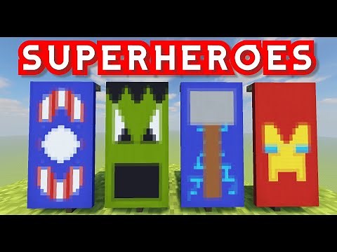 ✔ TOP 4 SUPERHERO BANNERS IN MINECRAFT - MARVEL