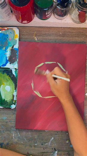 Paint an Apple with Me 🍎 #kainoasartistry #acrylicpaint #applepainting