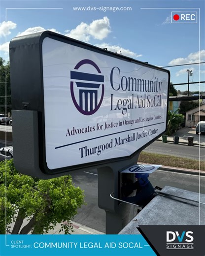 𝐂𝐥𝐢𝐞𝐧𝐭 𝐒𝐩𝐨𝐭𝐥𝐢𝐠𝐡𝐭 - 𝐂𝐨𝐦𝐦𝐮𝐧𝐢𝐭𝐲 𝐋𝐞𝐠𝐚𝐥 𝐀𝐢𝐝 𝐒𝐨𝐂𝐚𝐥 For Community Legal Aid SoCal, DVS Signage delivered a custom monument sign to provide clear site identification, strong street visibility, and long-term durability for a public-facing justice center. This project was 𝐩𝐥𝐚𝐧𝐧𝐞𝐝, 𝐝𝐞𝐬𝐢𝐠𝐧𝐞𝐝, 𝐟𝐚𝐛𝐫𝐢𝐜𝐚𝐭𝐞𝐝, 𝐚𝐧𝐝 𝐢𝐧𝐬𝐭𝐚𝐥𝐥𝐞𝐝 𝐟𝐫𝐨𝐦 𝐬𝐭𝐚𝐫𝐭 𝐭𝐨 𝐟𝐢𝐧𝐢𝐬𝐡, ensuring consistency, accuracy, and a clean final result on site. Executed to s