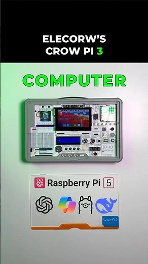 Raspberry Pi 5 Powered AI Computer - CrowPi 3 #shorts #gadgets #tech
