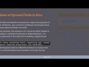 How to Set an Array of Map as an Optional Field in Avro Schema