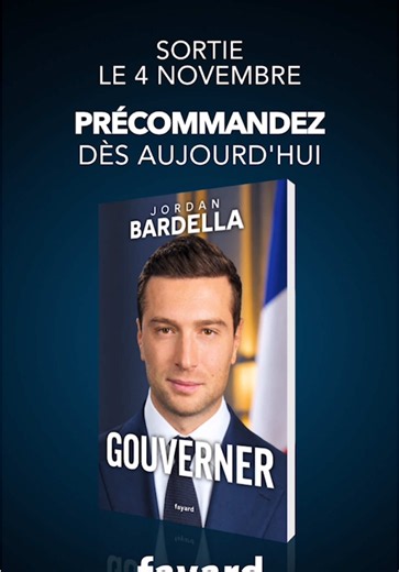 ✍🏻 Je suis heureux de vous annoncer la sortie de mon nouveau livre, « GOUVERNER ». À travers ces pages, j’ai voulu partager une espérance, et vous dévoiler ce qui guidera notre action demain, au pouvoir. Hâte de vous le faire découvrir, et de venir à votre rencontre à nouveau partout en France ! ➡️ Disponible en précommande, dès ce soir : http://urlr.me/mFpBTU