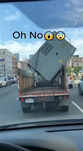 “😱 Generator SLIDES Off a Moving Truck?! Caught Accidentally 🚗⚙️💥 | Weird Content