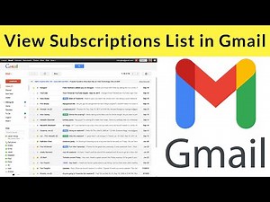 How to View your Subscriptions List in Gmail? (Website Version)