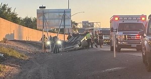 Rollover crash slows traffic on I-580 south near Moana