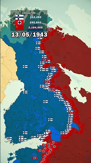 The Continuation War in 1 minute using Map