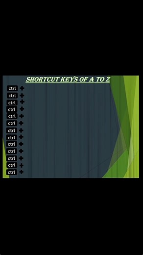 A to Z shortcuts key #shortcutskey