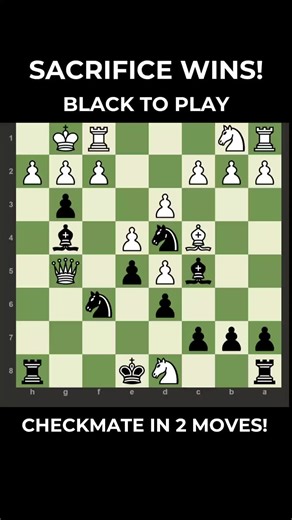 Level/Medium: How does Black checkmate in 2 moves? Drop your answer in the comments.✅️ Comment