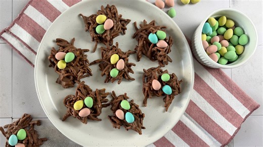 These adorable 3-ingredient Easter bird's nest cookies are effortless show-stealers