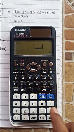 How to find determinant of matrix by using scientific calculator | Casio FX-991EX Classwiz | #shorts