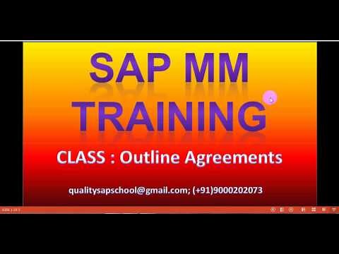 SAP MM Outline Agreements