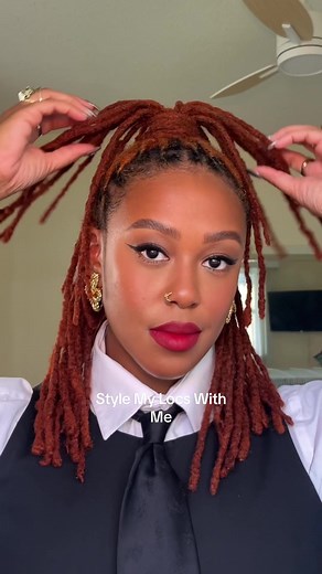 Easy Half Up Half Down Loc Hairstyle Tutorial