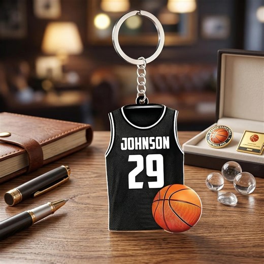 Personalized Basketball Jersey Keychain Custom Name & Number, Basketball Team Gift, Black Sports Jersey Keyring, Basketball Player Gift - Etsy