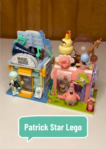 Patrick Star Lego Sweet Star Dream Stone Rock House Building Blocks