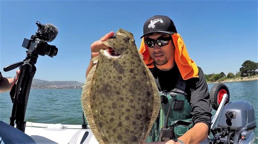 I hooked a massive California halibut! 🎣