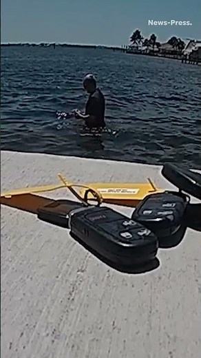 Florida officer dives into river to recover stolen Amazon key fobs