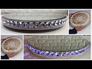 DIY DOLLAR TREE Light up ROTATING Display Stand