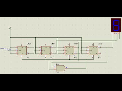 Simulation d’un Compteur asynchrone Modulo 12 (0 à 11) sur ISIS de Proteus