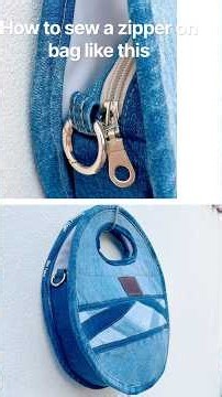 How to sew a zipper in a bag like this