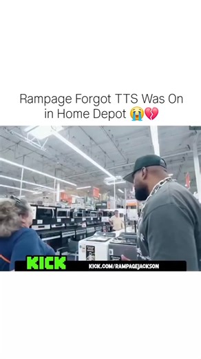 Streamz Arena on Instagram: "That video is an all-timer in the world of awkward livestreaming moments. For a little context, Quinton "Rampage" Jackson is a legendary MMA fighter, but he’s also become a very popular (and often unfiltered) streamer on platforms like Kick. In this clip, he’s doing an "IRL" (In Real Life) stream inside a Home Depot, where viewers can donate money to have their messages read aloud via TTS (Text-to-Speech). The awkwardness spikes because Rampage had been having a perf