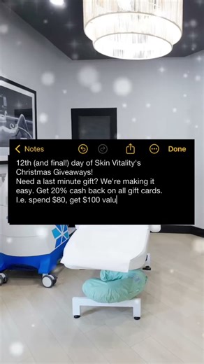 12 Days of Gift Cards – Final Day | 20% Bonus Value on Skin Vitality Gift Cards