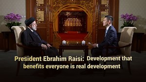 1.3K views · 75 reactions | In this exclusive with CGTN's Wang Guan, Iranian President Ebrahim Raisi says some developed countries claim to care about their people, but only a few enjoy the so-called development. Iran supports China's Global Development Initiative and Global Security Initiative because these can provide all-round development for the world. #LeadersTalk | CGTN | Facebook