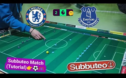 《弹指足球》比赛（切尔西 vs 埃弗顿）Subbuteo Match (Chelsea vs Everton)