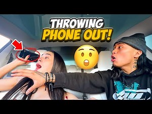 THROWING MY FIANCE'S PHONE OUT THE WINDOW PRANK! *HE GOT MAD*