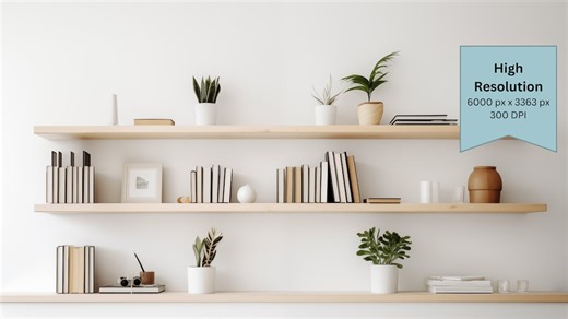 Modern Bookshelf Zoom Background: Minimalist Home Office (digital Download) - Etsy