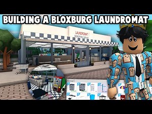 BUILDING a NEW BLOXBURG LAUNDROMAT IN THE FALL TOWN WITH UPDATE ITEMS