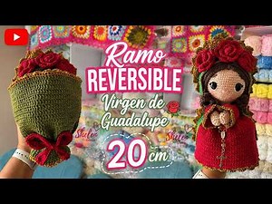 🌹 Reversible Virgin of Guadalupe Crochet Bouquet (20 cm) | Easy Step-by-Step Tutorial