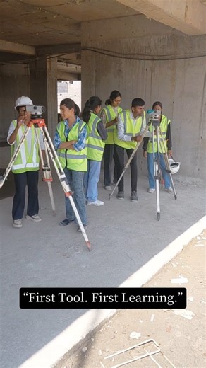 First Engineers on Instagram: "“First tool. First learning. First step towards becoming an engineer.” . . . . #CivilEngineering #InternLife #SiteLearning #SurveyingLife #surveyor"