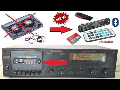 How to convert old sound system into wirless bluetooth and FM