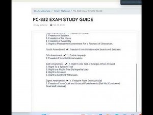 PC-832 EXAM STUDY GUIDE