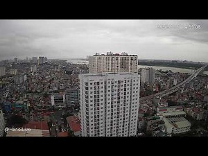 Hanoi Live Camera 24/7 | Relaxing Hanoi Skyline with Distant Mountains