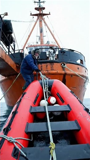 Emotional Polar Bear Cub Rescue at Sea | Old Fisherman & Husky Save a Life 🌊