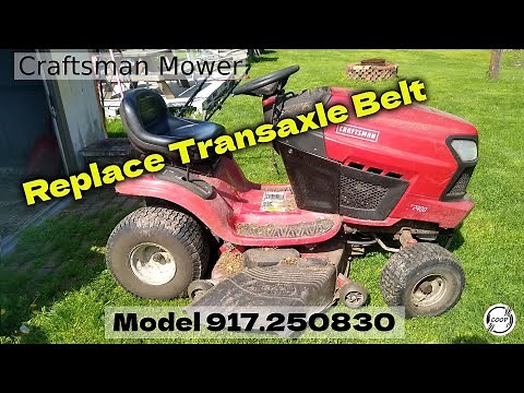 How To Replace A Transaxle Belt On A Craftsman Mower
