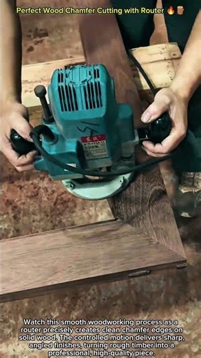 Perfect Wood Chamfer Cutting with Router 🔥🪵