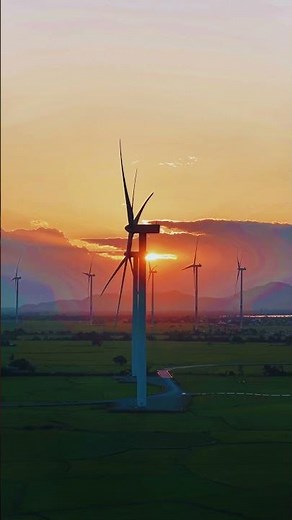 "Peaceful Windmill in Motion 🌬 | Renewable Energy | Nature & Clean Power #Shorts"