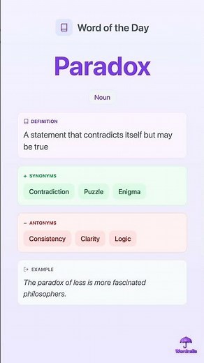 PARADOX - Word of the Day | Learn English Vocabulary | Wordrella